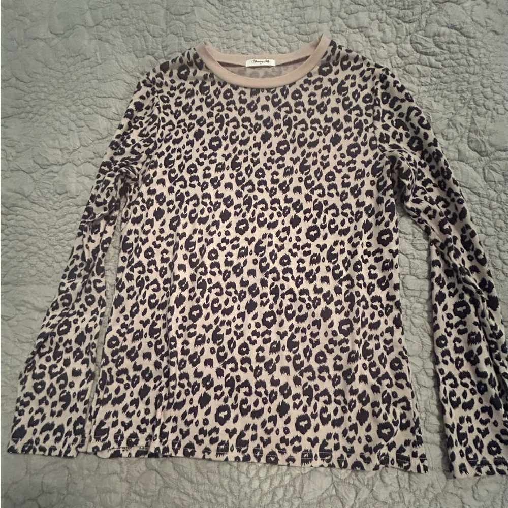 Leopard Print Long Sleeve Top